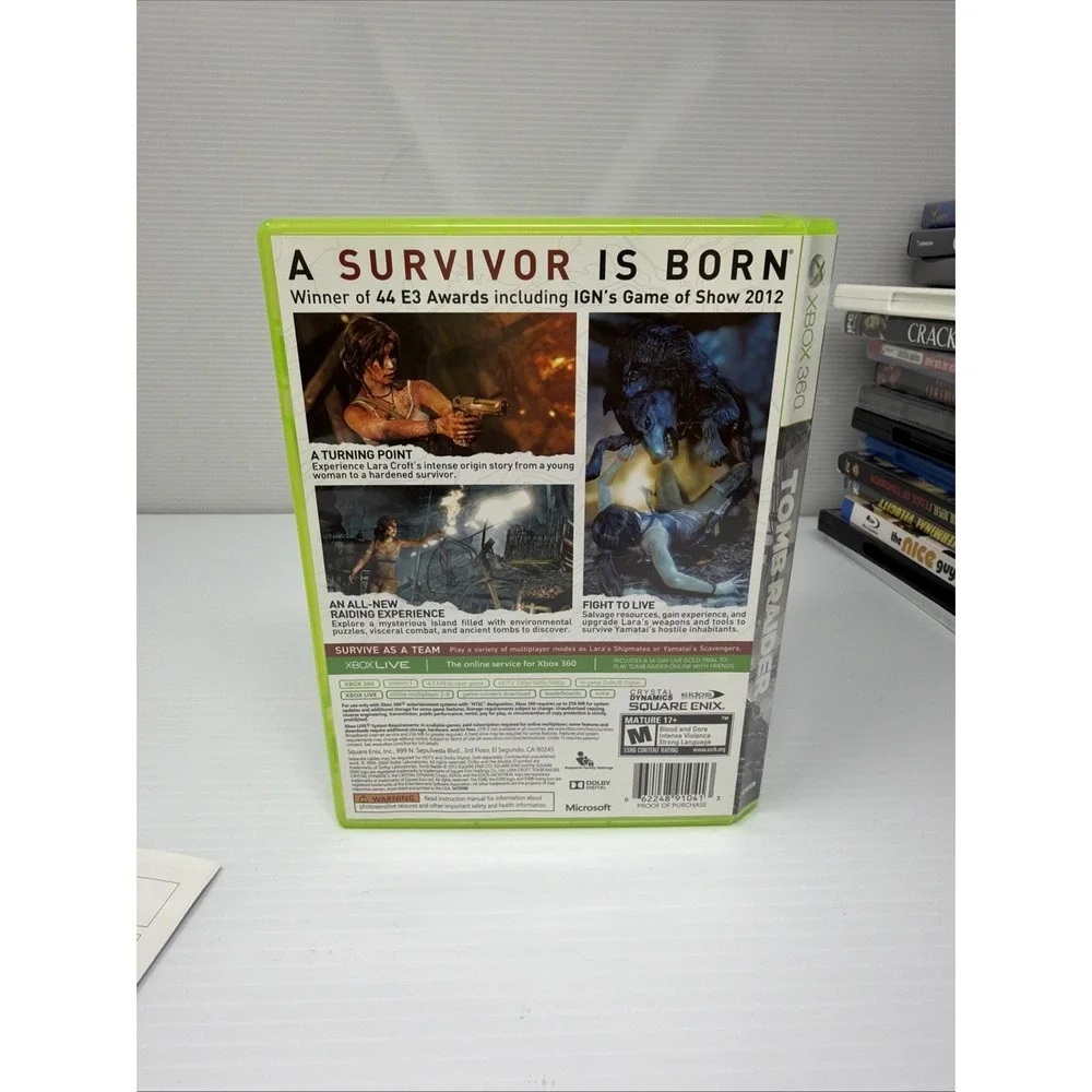 Tomb Raider (Microsoft Xbox 360, 2013) Complete With Manual‎ Free Shipping